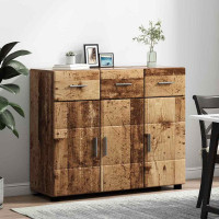 Produktbild för Sideboard med hylla FLORIN Gammalt trä 88,5 x 30,5 x 73 cm