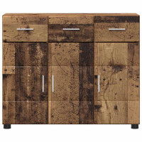 Produktbild för Sideboard med hylla FLORIN Gammalt trä 88,5 x 30,5 x 73 cm