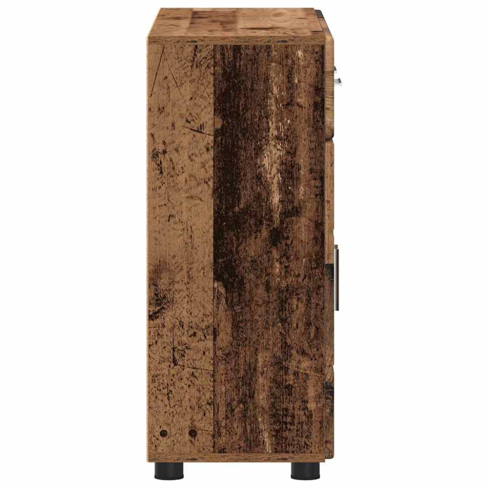 Produktbild för Sideboard med hylla FLORIN Gammalt trä 88,5 x 30,5 x 73 cm
