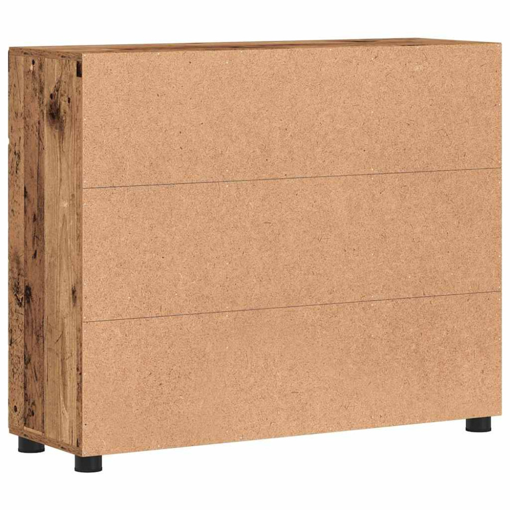 Produktbild för Sideboard med hylla FLORIN Gammalt trä 88,5 x 30,5 x 73 cm