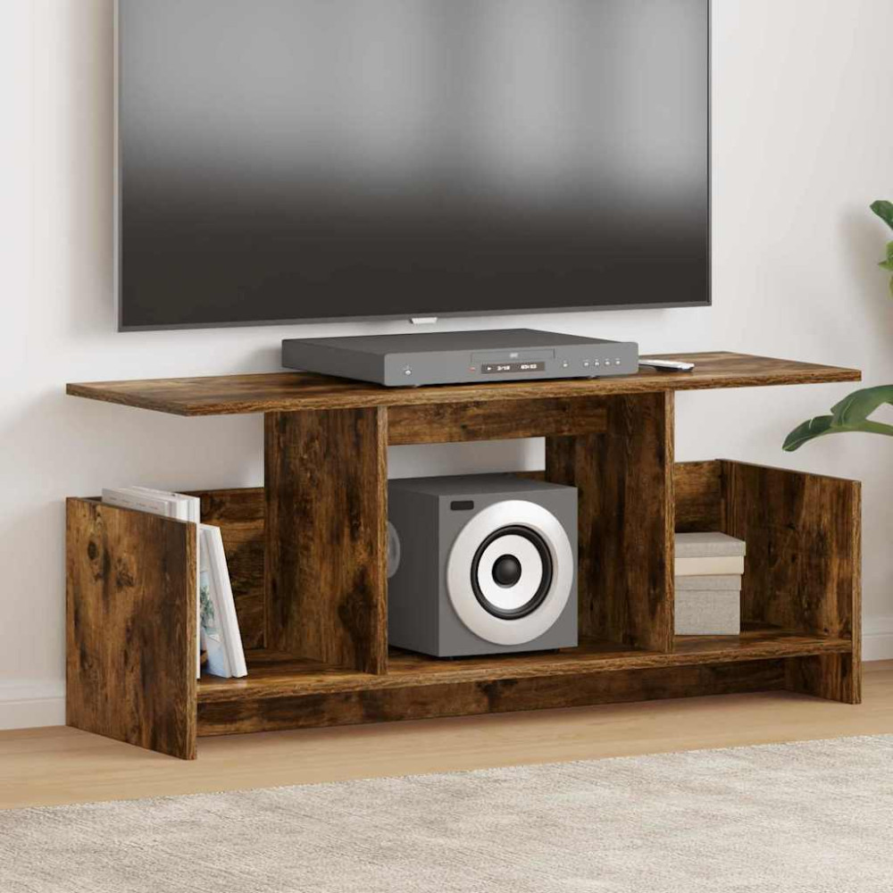 Produktbild för TV-bänk Rökt ek 102 x 35 x 45 cm Konstruerat trä
