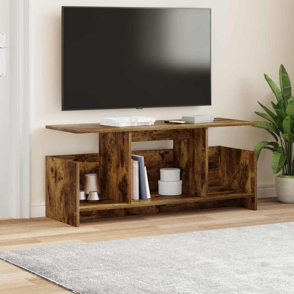 Produktbild för TV-bänk Rökt ek 102 x 35 x 45 cm Konstruerat trä