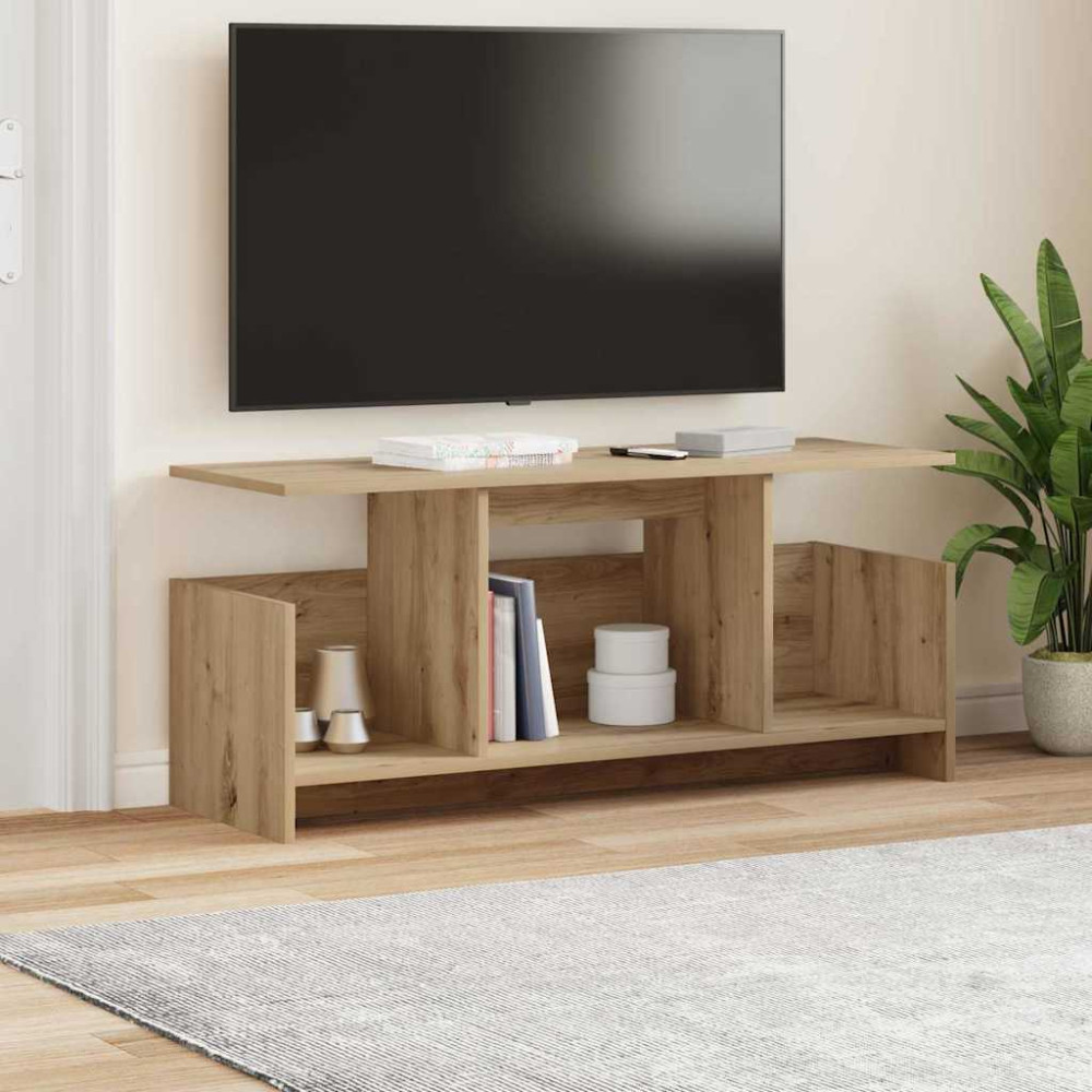 Produktbild för TV-bänk 102 x 35 x 45 cm Artisan Ek Konstruerat trä