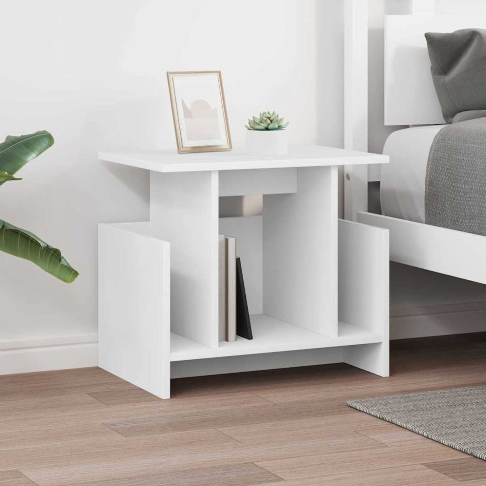 Produktbild för TV-bänk Vit 50 x 35 x 45 cm Konstruerat trä