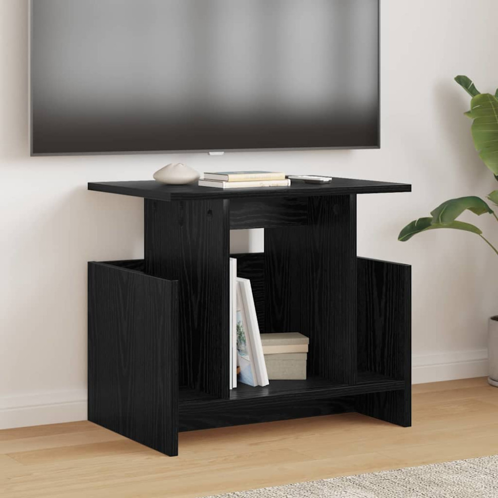 Produktbild för TV-bänk Svart Ek 50 x 35 x 45 cm Konstruerat trä