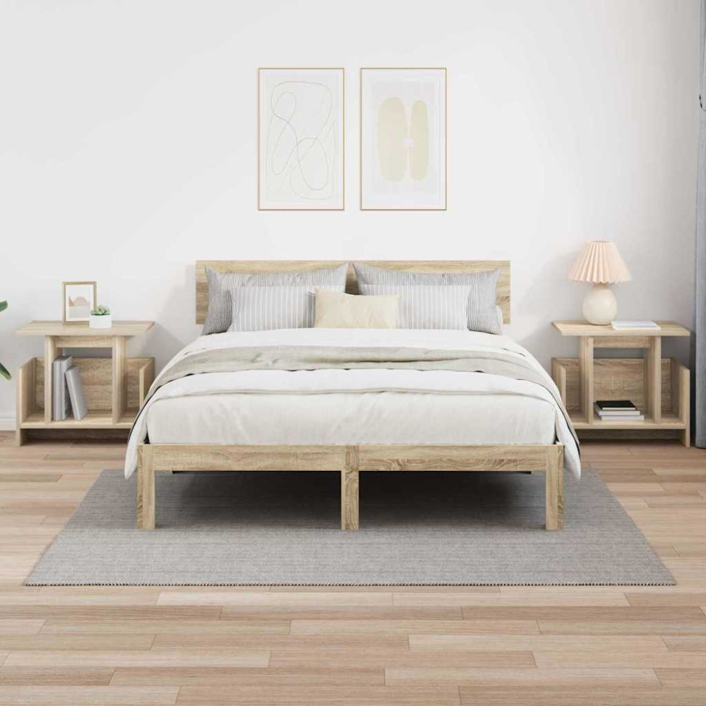 Produktbild för TV-bänk 2 pcs Sonoma-ek 50 x 35 x 45 cm Konstruerat trä