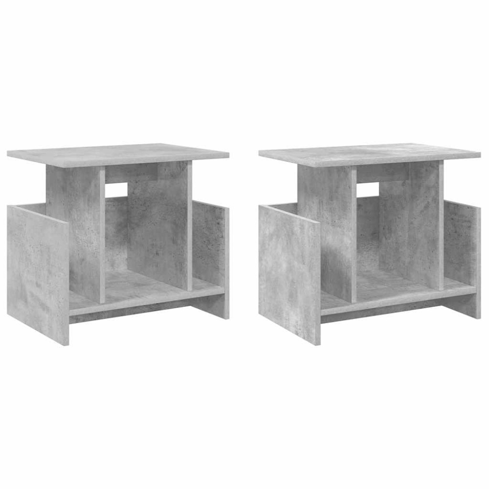 Produktbild för TV-bänk 2 pcs Betonggrå 50 x 35 x 45 cm Konstruerat trä