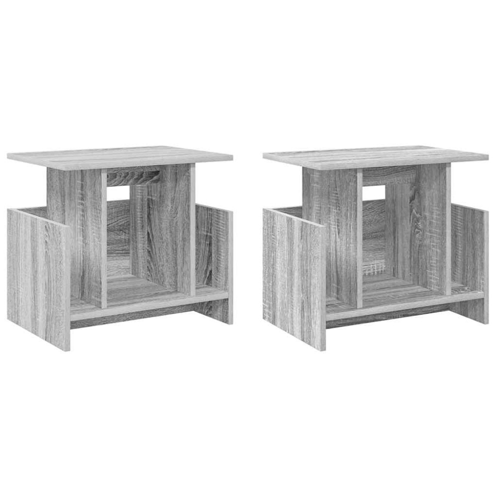 Produktbild för TV-bänk 2 pcs Grå Sonoma 50 x 35 x 45 cm Konstruerat trä