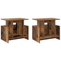 Produktbild för TV-bänk 2 pcs Gammalt trä 50 x 35 x 45 cm Konstruerat trä