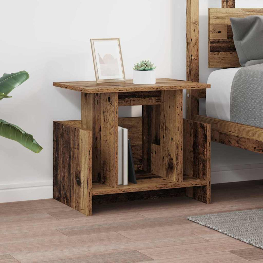 Produktbild för TV-bänk 2 pcs Gammalt trä 50 x 35 x 45 cm Konstruerat trä