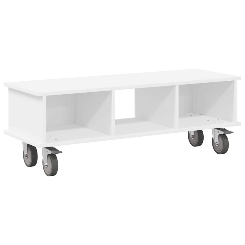 Produktbild för TV-bänk Vit 100 x 35 x 35 cm Konstruerat trä