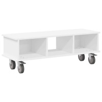 Produktbild för TV-bänk Vit 100 x 35 x 35 cm Konstruerat trä