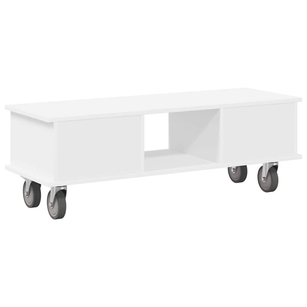 Produktbild för TV-bänk Vit 100 x 35 x 35 cm Konstruerat trä