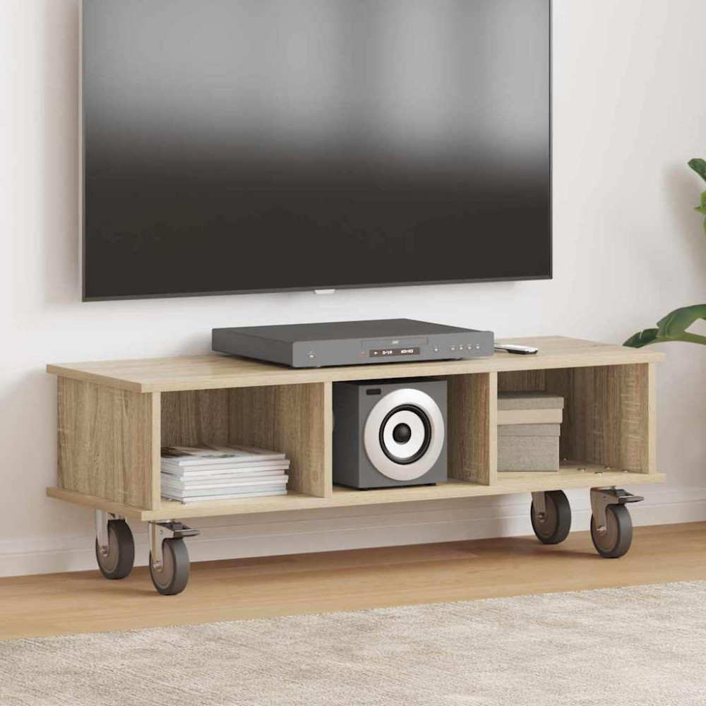 Produktbild för TV-bänk Sonoma-ek 100 x 35 x 35 cm Konstruerat trä