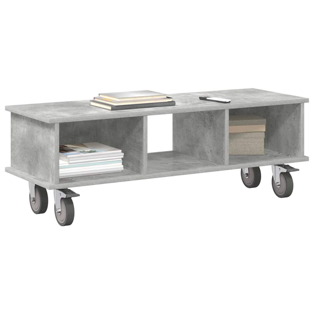 Produktbild för TV-bänk Betonggrå 100 x 35 x 35 cm Konstruerat trä