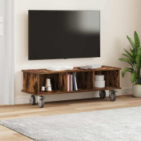 Produktbild för TV-bänk Rökt ek 100 x 35 x 35 cm Konstruerat trä