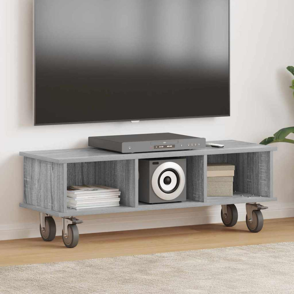 Produktbild för TV-bänk Grå Sonoma 100 x 35 x 35 cm Konstruerat trä
