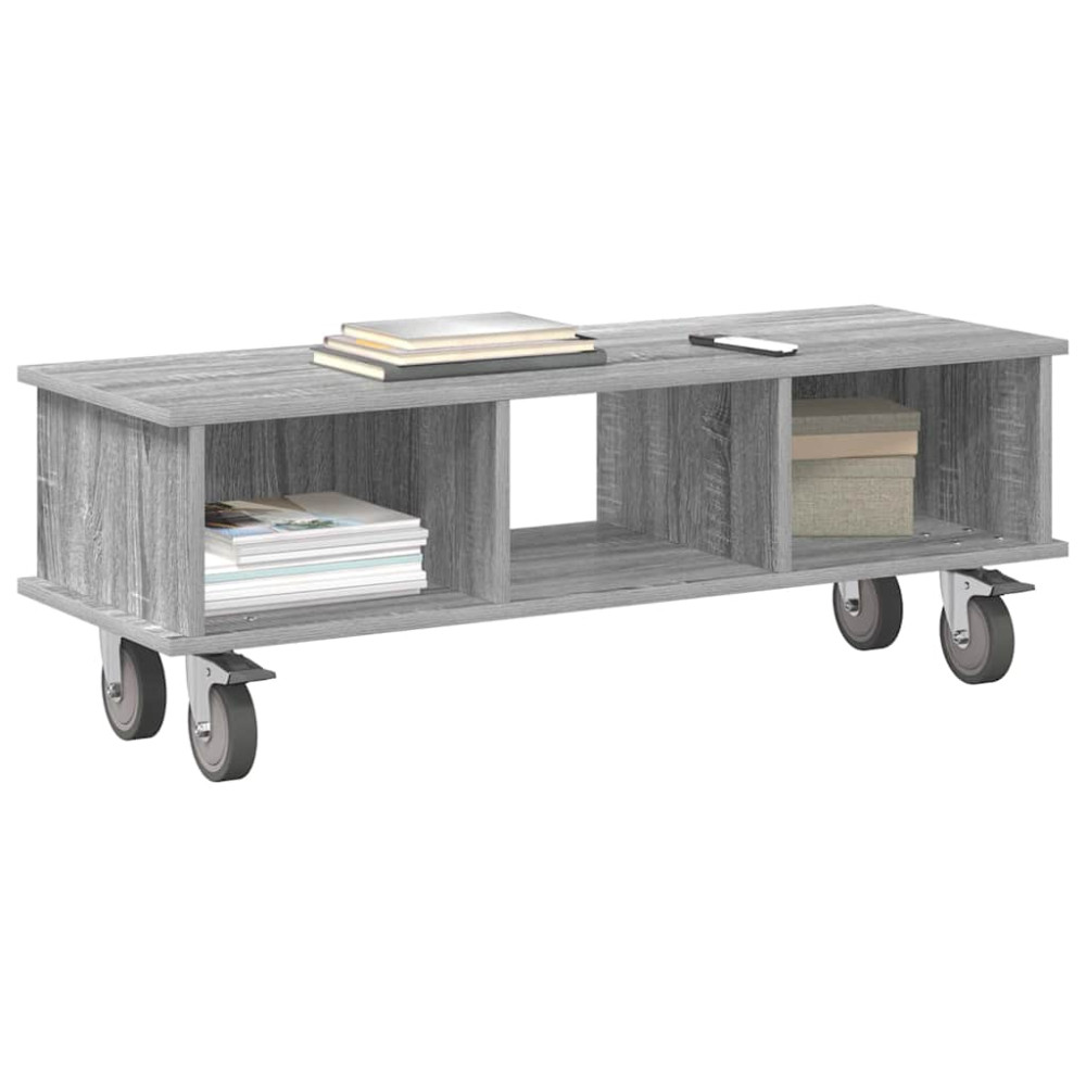 Produktbild för TV-bänk Grå Sonoma 100 x 35 x 35 cm Konstruerat trä