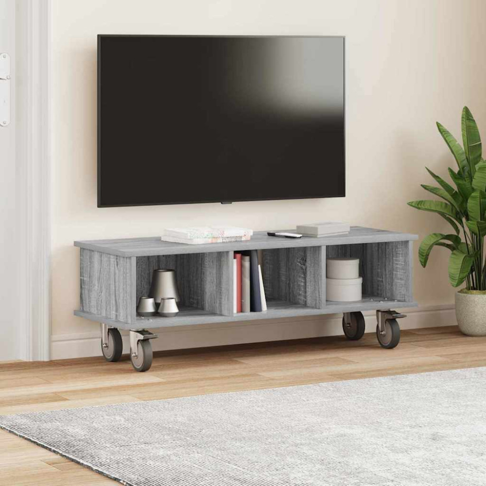 Produktbild för TV-bänk Grå Sonoma 100 x 35 x 35 cm Konstruerat trä