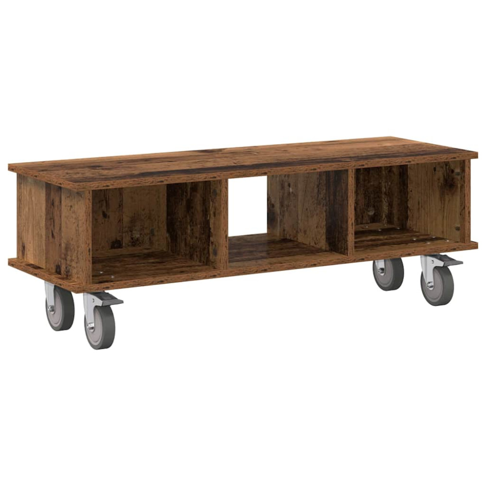 Produktbild för TV-bänk Gammalt trä 100 x 35 x 35 cm Konstruerat trä