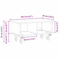 Produktbild för TV-bänk Vit 68,5 x 35 x 35 cm Konstruerat trä