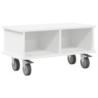 Produktbild för TV-bänk Vit 68,5 x 35 x 35 cm Konstruerat trä