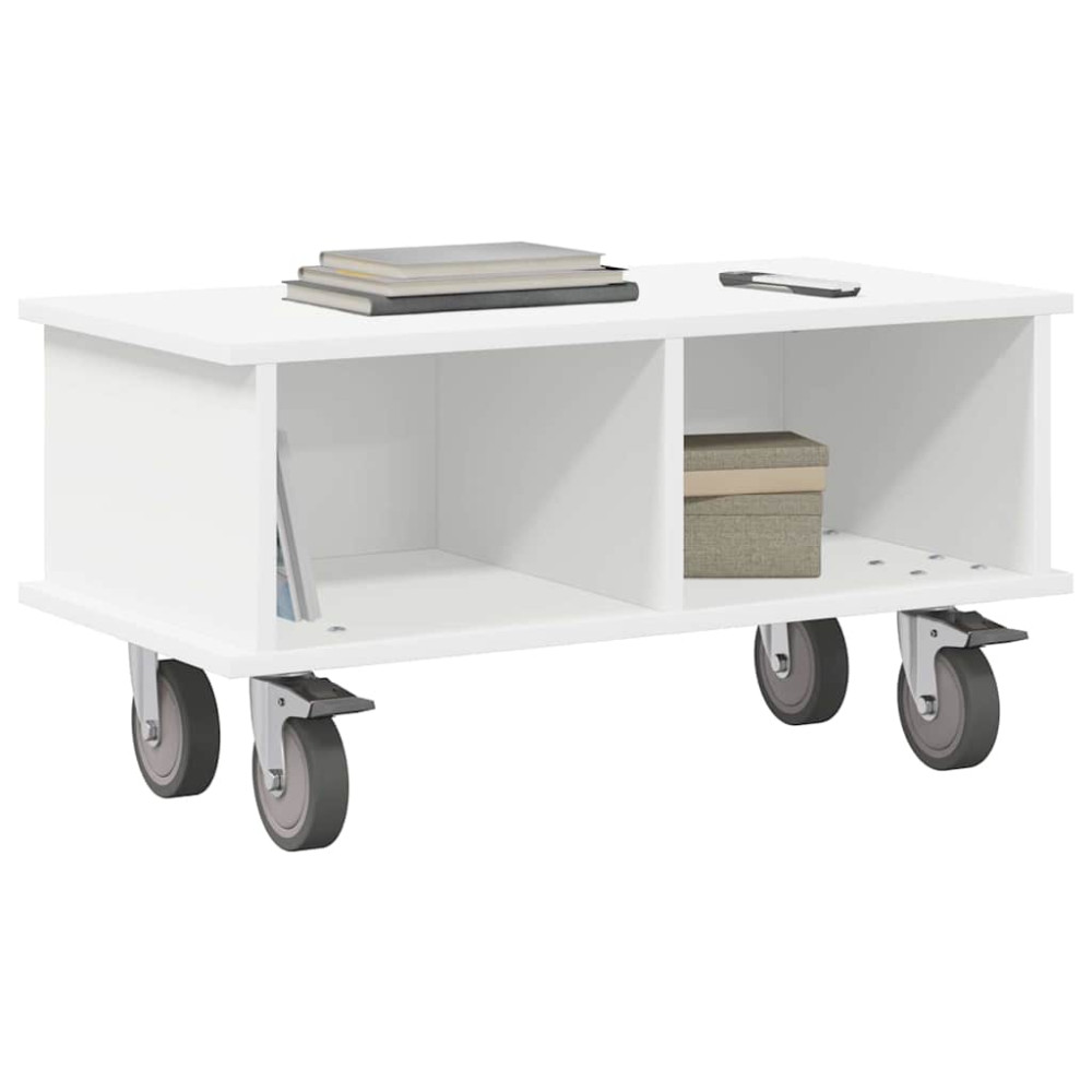 Produktbild för TV-bänk Vit 68,5 x 35 x 35 cm Konstruerat trä