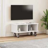 Produktbild för TV-bänk Vit 68,5 x 35 x 35 cm Konstruerat trä