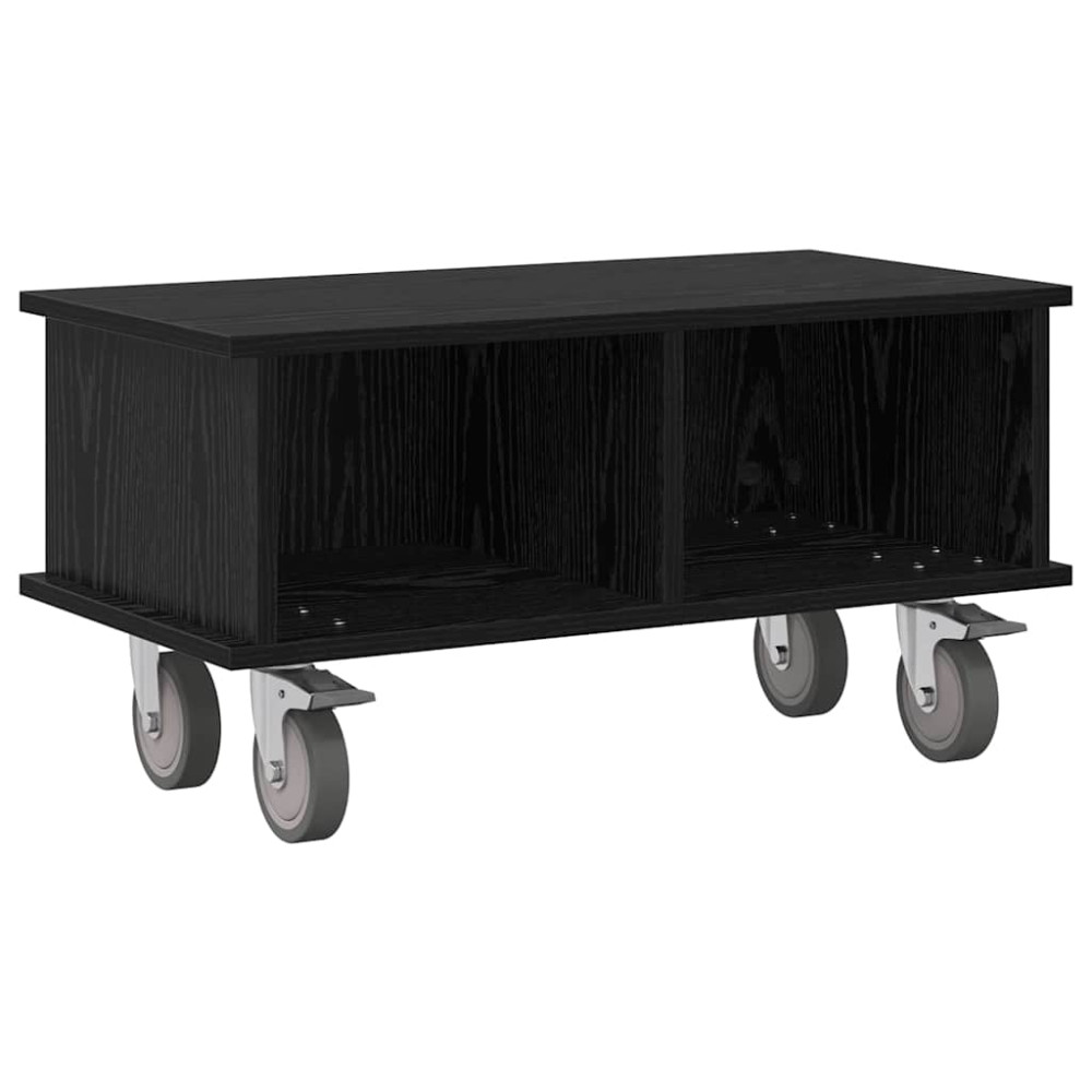 Produktbild för TV-bänk Svart Ek 68,5 x 35 x 35 cm Konstruerat trä