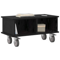 Produktbild för TV-bänk Svart Ek 68,5 x 35 x 35 cm Konstruerat trä