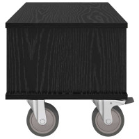 Produktbild för TV-bänk Svart Ek 68,5 x 35 x 35 cm Konstruerat trä