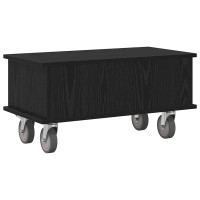 Produktbild för TV-bänk Svart Ek 68,5 x 35 x 35 cm Konstruerat trä