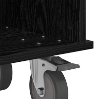 Produktbild för TV-bänk Svart Ek 68,5 x 35 x 35 cm Konstruerat trä