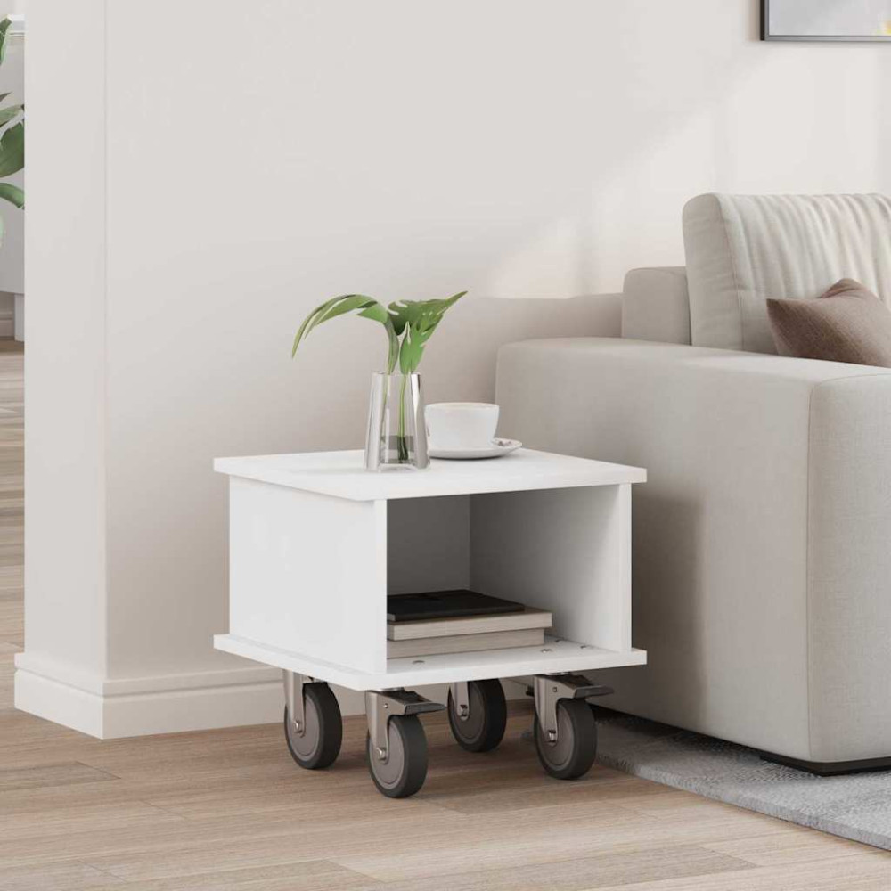 Produktbild för TV-bänk Vit 37 x 35 x 35 cm Konstruerat trä