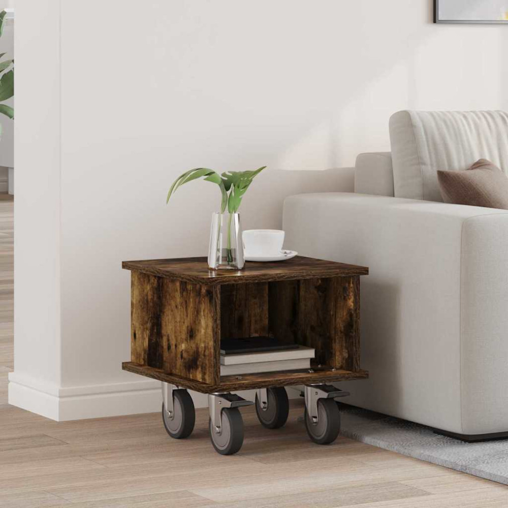 Produktbild för TV-bänk Rökt ek 37 x 35 x 35 cm Konstruerat trä
