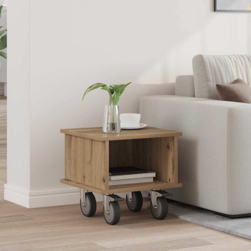 vidaXL TV-bänk 37 x 35 x 35 cm Artisan Ek Konstruerat trä