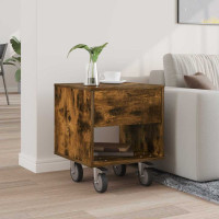 Produktbild för Sängbord Rökt ek 40,5 x 40 x 48 cm Konstruerat trä