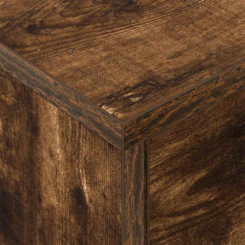 Produktbild för Sängbord Rökt ek 40,5 x 40 x 48 cm Konstruerat trä