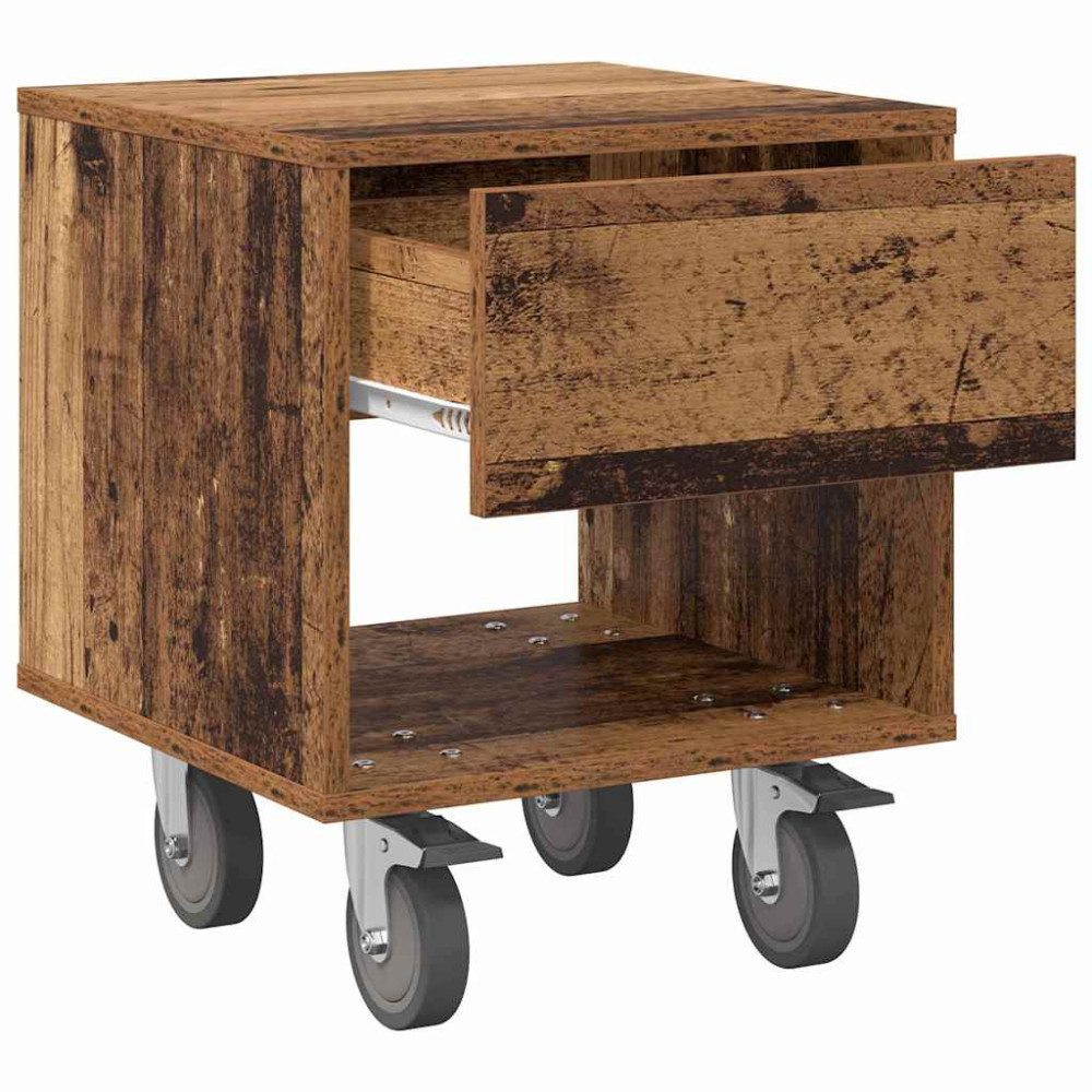 Produktbild för Sängbord Gammalt trä 40,5 x 40 x 48 cm Konstruerat trä