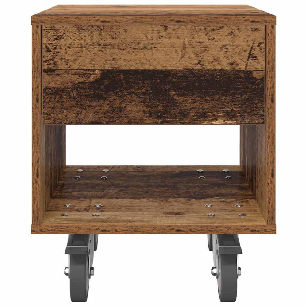 Produktbild för Sängbord Gammalt trä 40,5 x 40 x 48 cm Konstruerat trä