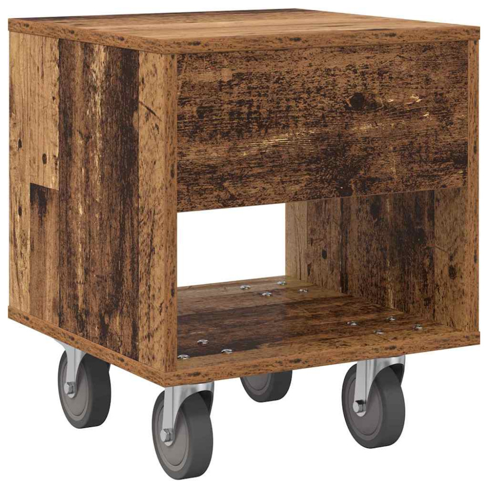 Produktbild för Sängbord Gammalt trä 40,5 x 40 x 48 cm Konstruerat trä
