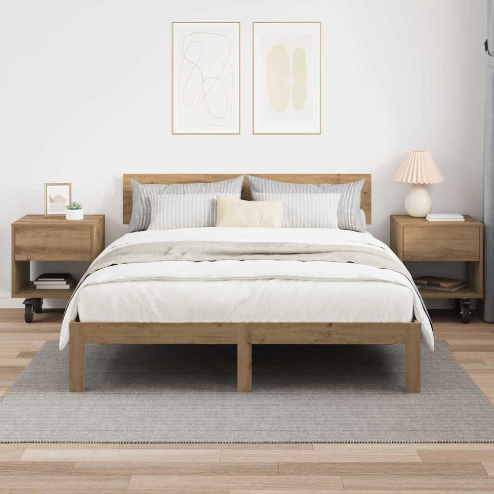 Produktbild för Sängbord 2 pcs Artisan Ek 40,5 x 40 x 48 cm Konstruerat trä