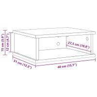 Produktbild för Sängbord 2 pcs Vit 40 x 31 x 15 cm Konstruerat trä