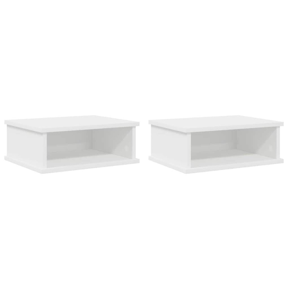 Produktbild för Sängbord 2 pcs Vit 40 x 31 x 15 cm Konstruerat trä