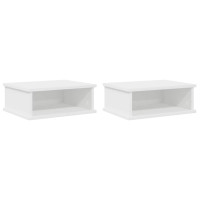Produktbild för Sängbord 2 pcs Vit 40 x 31 x 15 cm Konstruerat trä