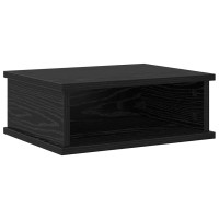 Produktbild för Sängbord Svart Ek 40 x 31 x 15 cm Konstruerat trä