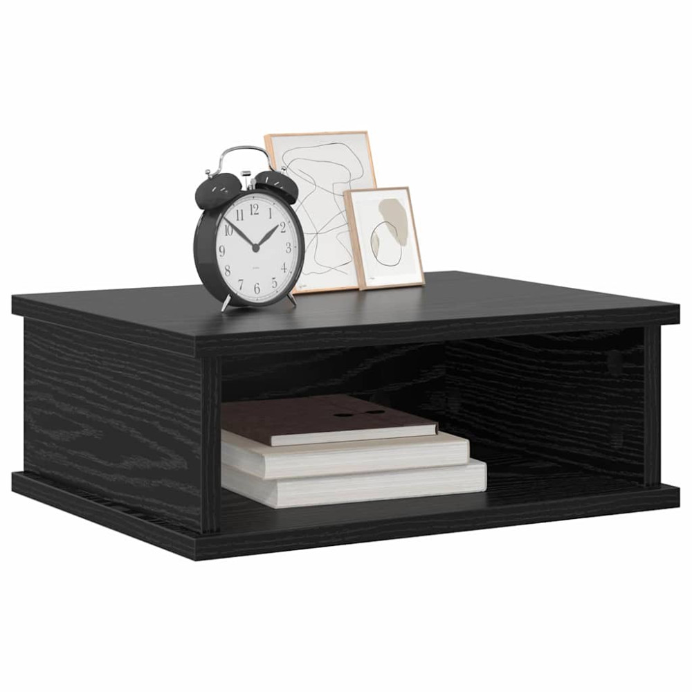 Produktbild för Sängbord Svart Ek 40 x 31 x 15 cm Konstruerat trä
