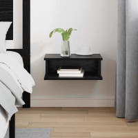 Produktbild för Sängbord Svart Ek 40 x 31 x 15 cm Konstruerat trä