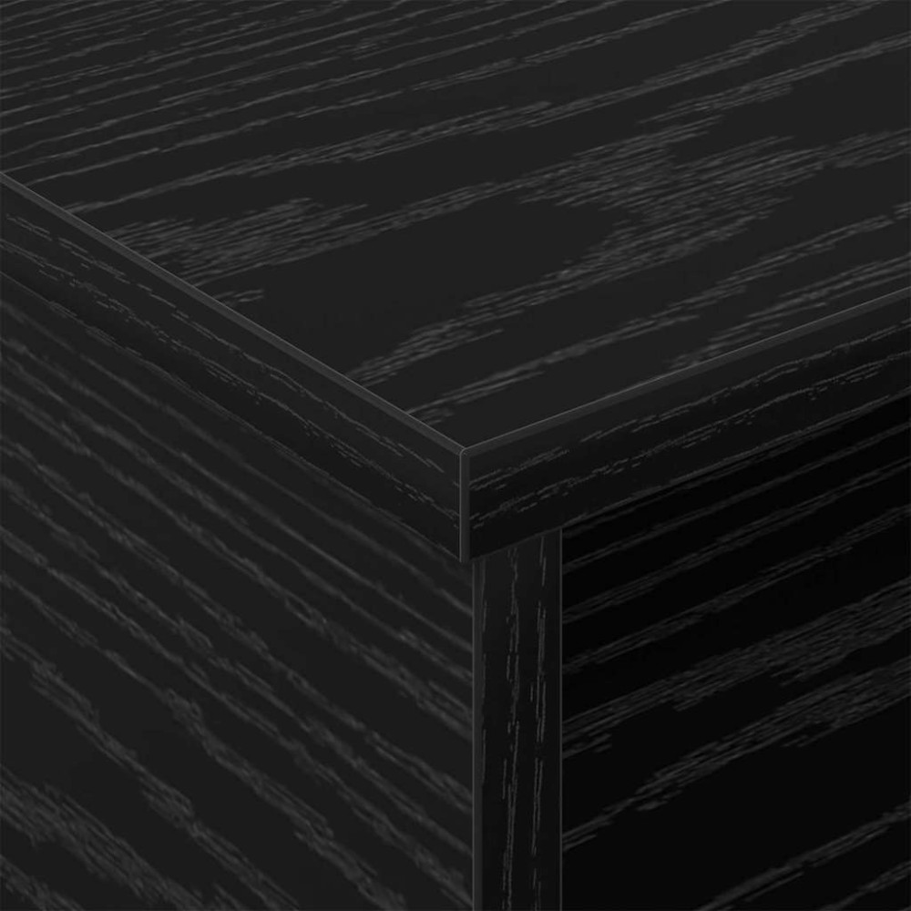 Produktbild för Sängbord Svart Ek 40 x 31 x 15 cm Konstruerat trä