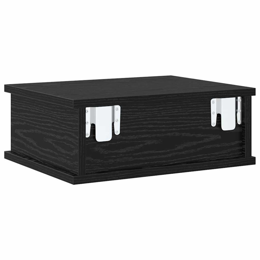 Produktbild för Sängbord 2 pcs Svart Ek 40 x 31 x 15 cm Konstruerat trä